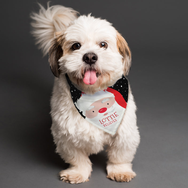 Personalised Santa Christmas Dog Bandana