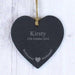 Personalised Bridesmaid Slate Heart Decoration - Myhappymoments.co.uk