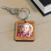 Personalised Photo Wooden Keyring