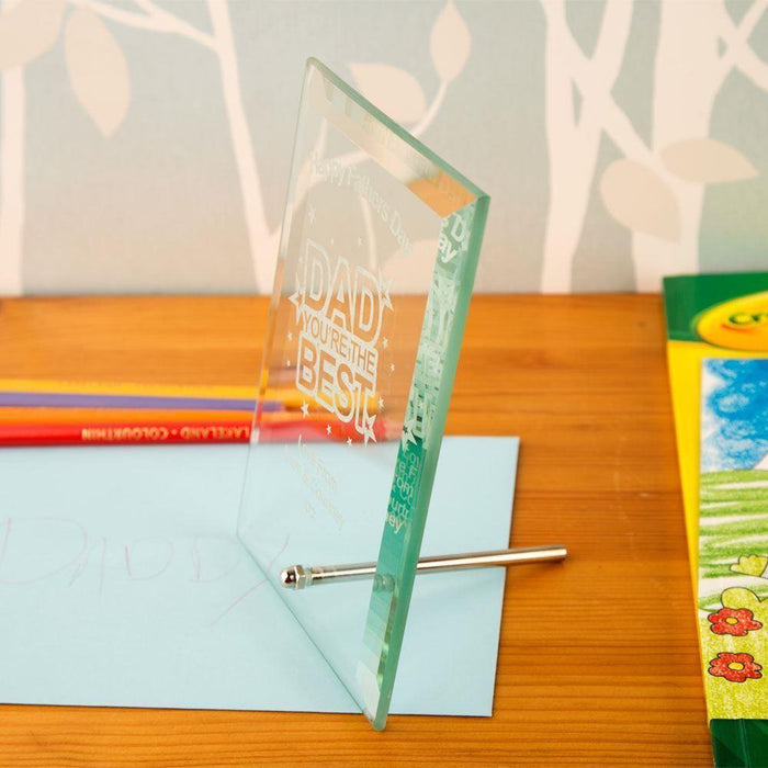 Engraved Father's Day Glass Plaque