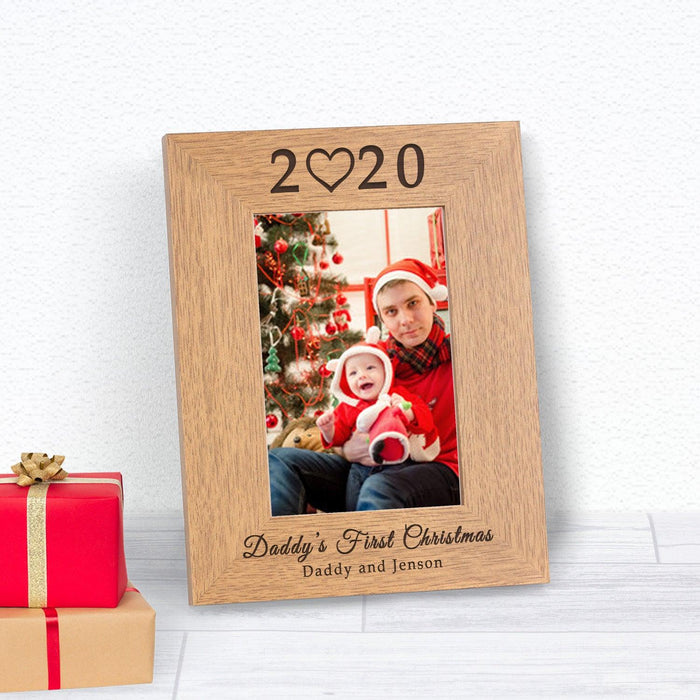 Personalised Daddys First Christmas Photo Frame 6x4
