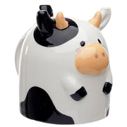 Novelty Cow Upside Down Ceramic Shaped Mug