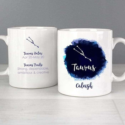 Personalised Taurus Zodiac Star Sign Mug (April 20th - May 20th) - Myhappymoments.co.uk