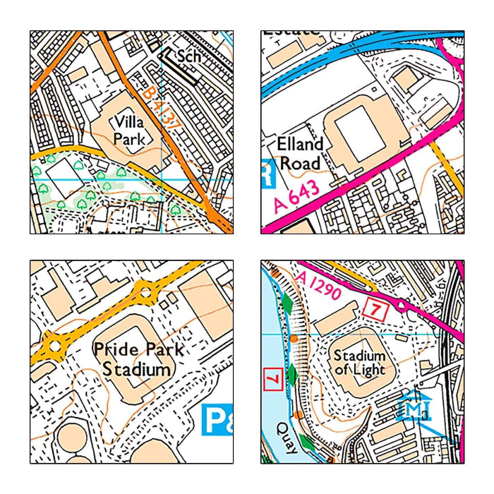 Football Club Stadium Map Mug and Coaster Gift Set