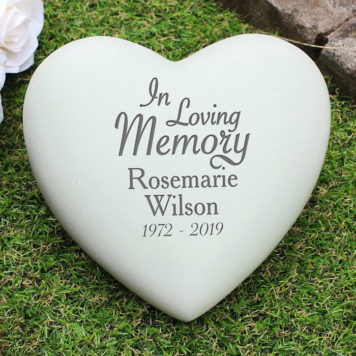 Personalised In Loving Memory Heart Memorial - Myhappymoments.co.uk