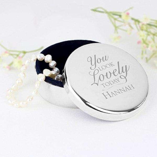 Personalised You Look Lovely Today Trinket Box - Myhappymoments.co.uk