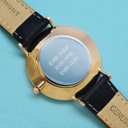Elie Beaumont Personalised Ladies Leather Watch in Black