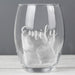 Personalised Name Stemless Wine Glass