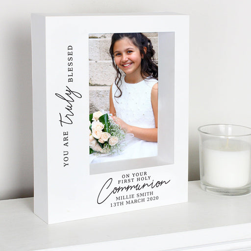 Personalised 'Truly Blessed' First Holy Communion Box Photo Frame 7x5