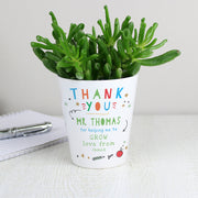 Personalised Thank You Teacher Plant Pot Gift