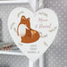 Personalised Mummy and Me Fox 22cm Large Wooden Heart Decoration - Myhappymoments.co.uk