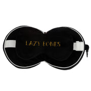 Relaxeazzz Lazy Bones Skull Round Plush Travel Pillow & Eye Mask