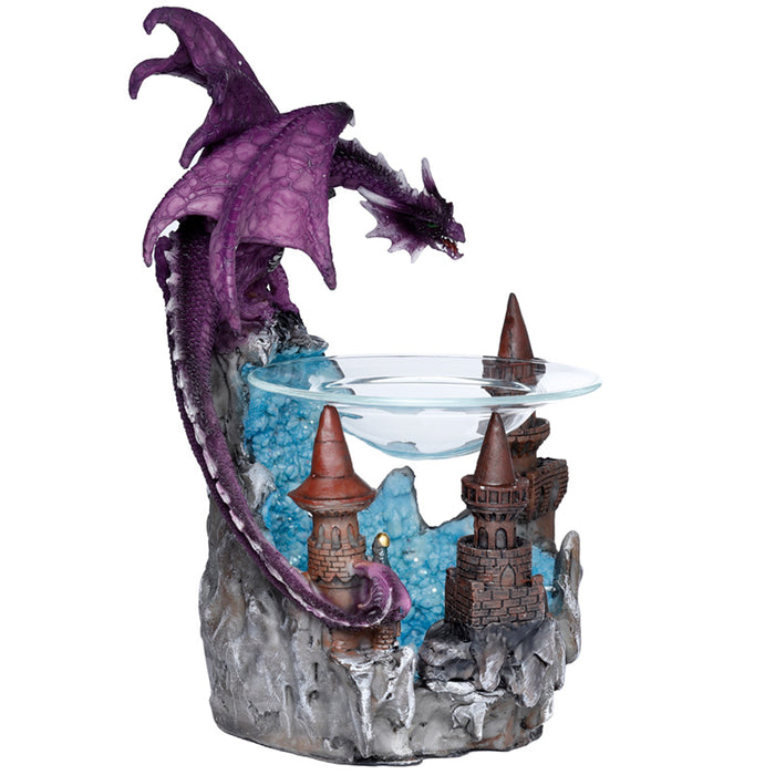 Dark Legends Crystal Ravine Castle Oil and Wax Burner with Glass Dish