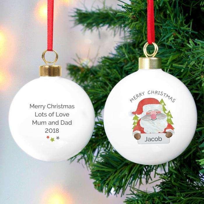Personalised Santa Claus Bauble - Myhappymoments.co.uk