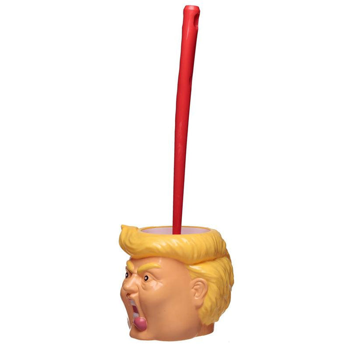 Fun President Donald Trump Head Toilet Brush and Holder