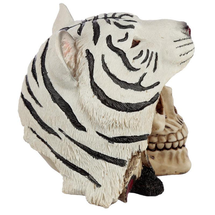 White Tiger Headdress Skull Ornament