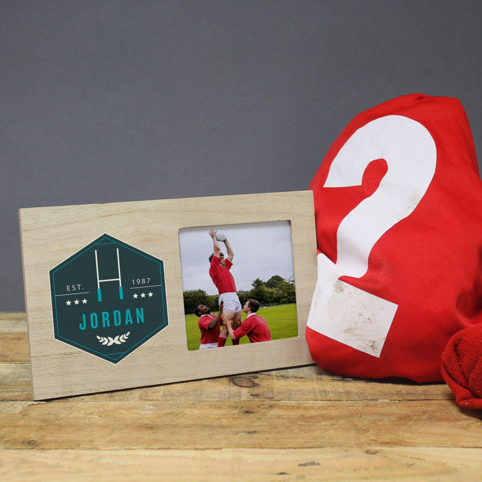 Personalised Rugby Photo Frame - Myhappymoments.co.uk