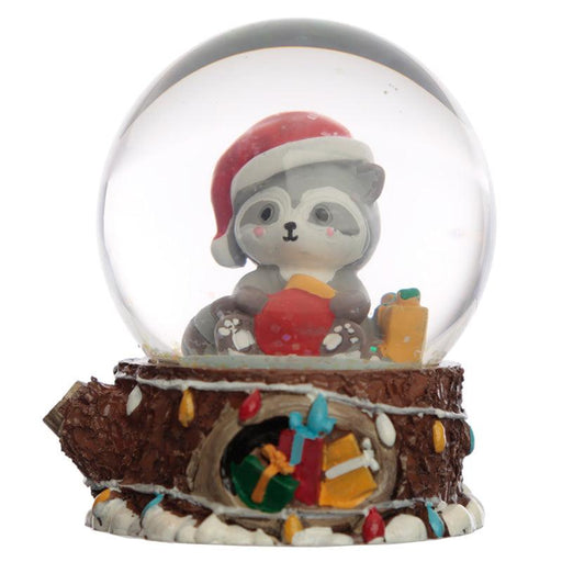Stocking Stealers Christmas Racoon Waterball Snow Globe