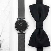 Engraved Men's Metallic Charcoal Grey Mr Beaumont Watch - Myhappymoments.co.uk