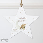 Personalised Boofle Baby Wooden Star Decoration
