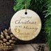 Personalised Your 1st Christmas As My Mummy Round Ceramic Decoration - Myhappymoments.co.uk