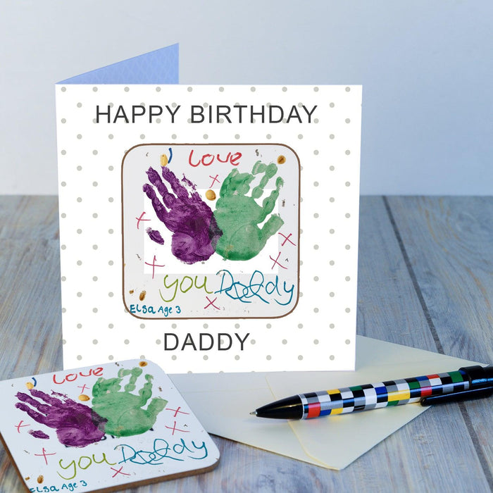 Personalised Coaster Card - Kids Artwork