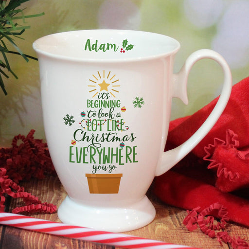 Personalised It’s Beginning To Look A Lot Like Christmas Marquee Mug