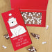 Personalised Polar Bear Letterbox Milk Chocolate Card