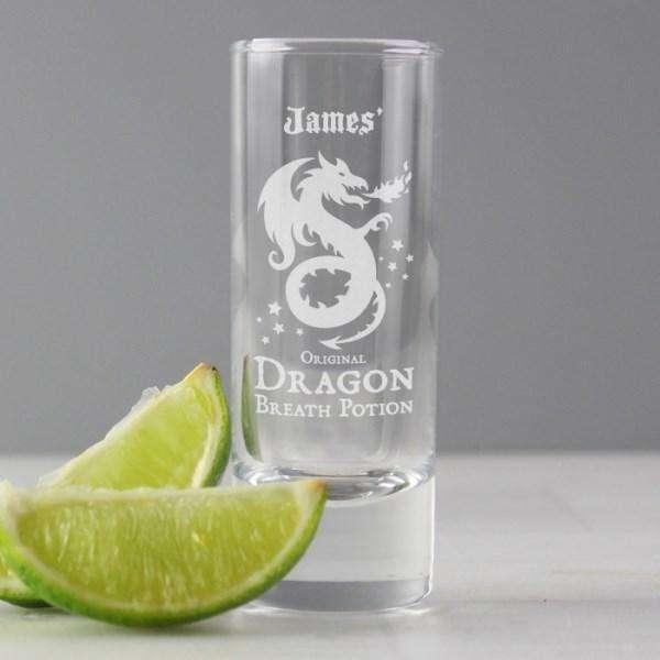 Personalised Dragon Breath Potion Shot Glass - Myhappymoments.co.uk