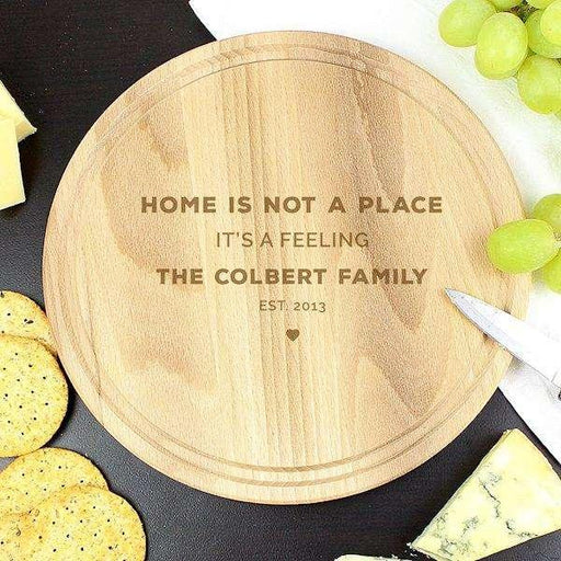 Personalised Round Chopping Board - Myhappymoments.co.uk