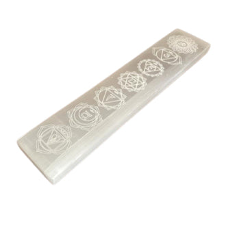 Flat Bar Selenite Charging Plate 20cm - Chakra