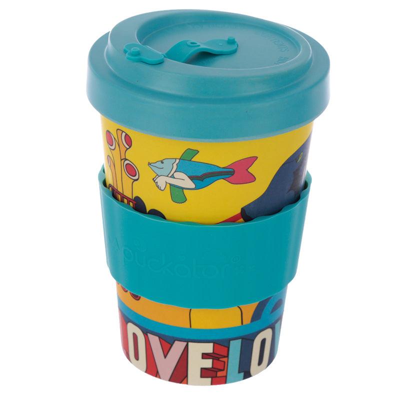 The Beatles Yellow Submarine Reusable Screw Top Bamboo Composite Travel Mug