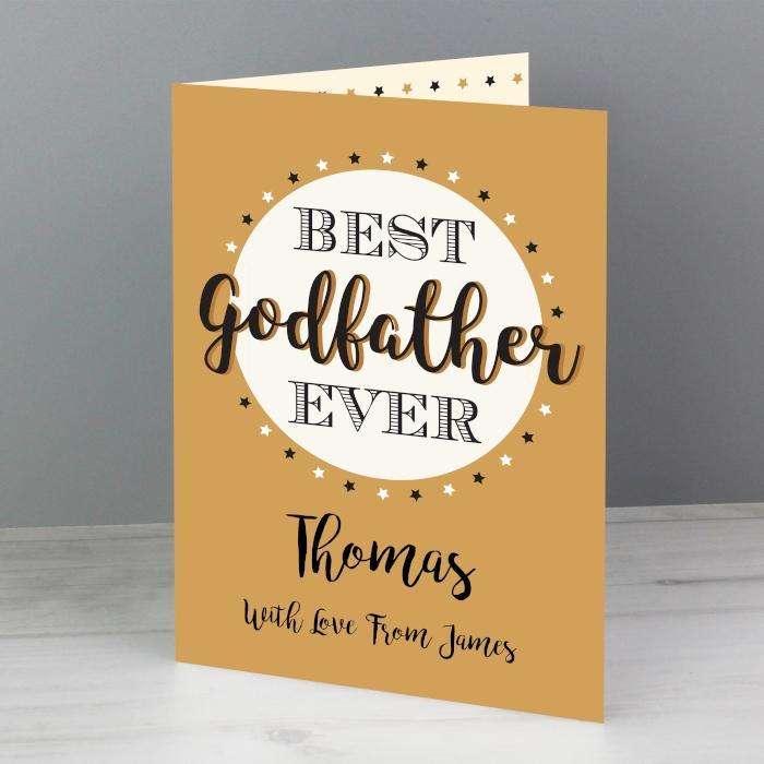 Personalised Best Godfather Card - Myhappymoments.co.uk