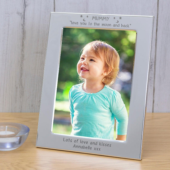 Mummy Love You To The Moon And Back Silver Plated Photo Frame
