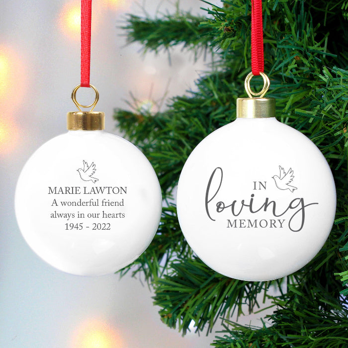 Personalised In Loving Memory Memorial Bauble