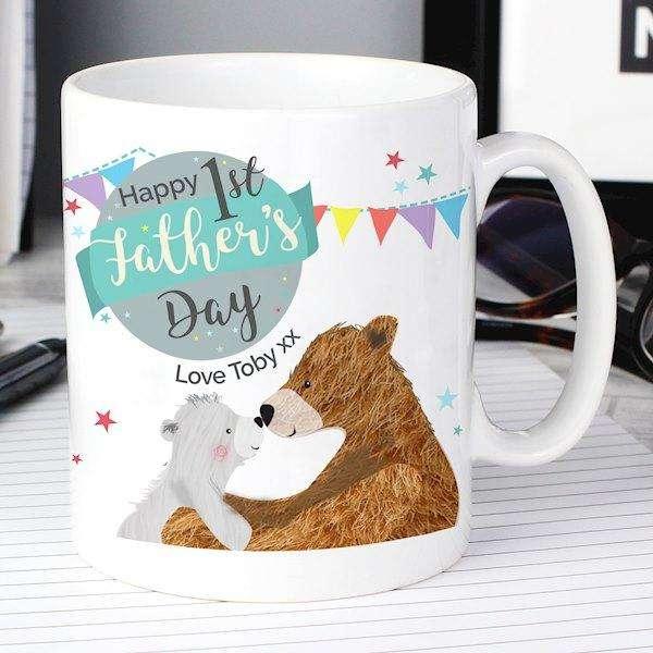 Personalised 1st Father's Day Daddy Bear Mug