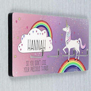 Personalised Unicorn Wall Hooks - Myhappymoments.co.uk