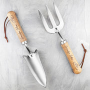 Personalised Engraved Luxe Silver Trowel and Fork Set