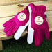 Personalised Floral Bouquet Medium Fuschia Gardening Gloves - Myhappymoments.co.uk