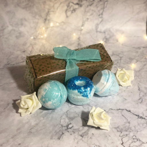 Mixed Gift Pack- Donut & Gemstone Blue Bathbomb Set