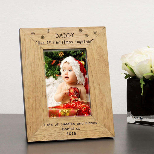 Personalised Daddy Our 1st Christmas Together Photo Frame - Myhappymoments.co.uk