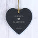 Personalised Heart Motif Slate Heart Decoration - Myhappymoments.co.uk