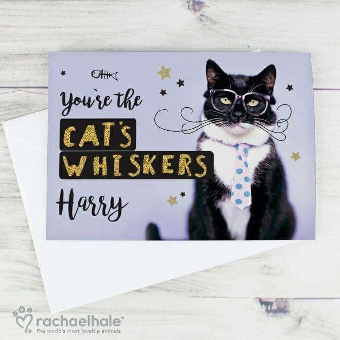 Personalised Rachael Hale 'You're the Cat's Whiskers' Card - Myhappymoments.co.uk