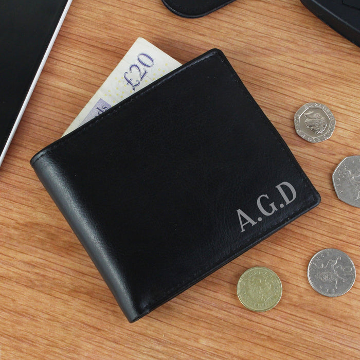 Personalised Initial Leather Wallet - Myhappymoments.co.uk