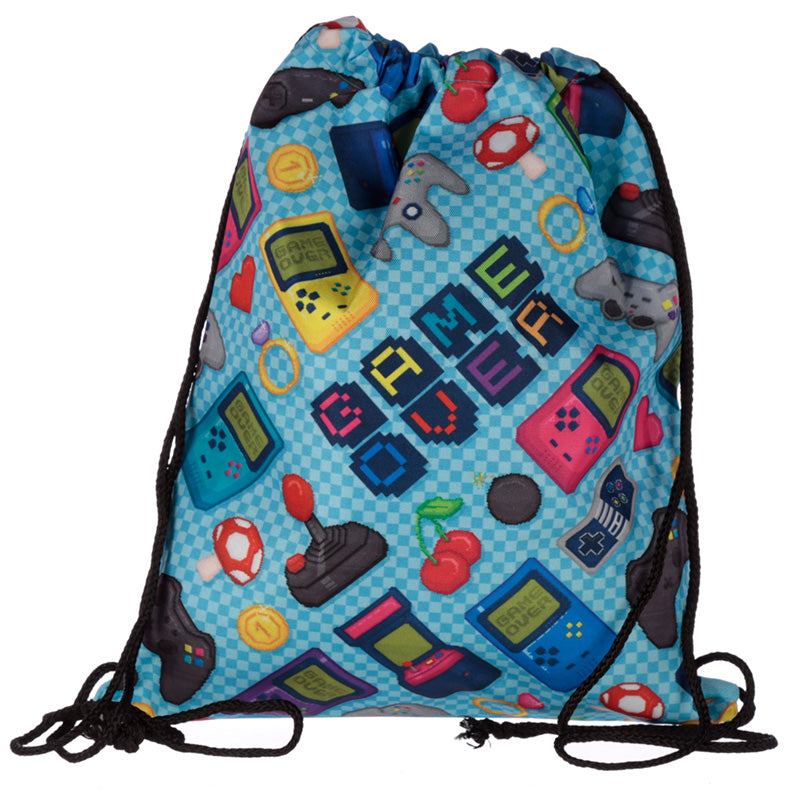 Retro Gaming Drawstring Bag - Myhappymoments.co.uk