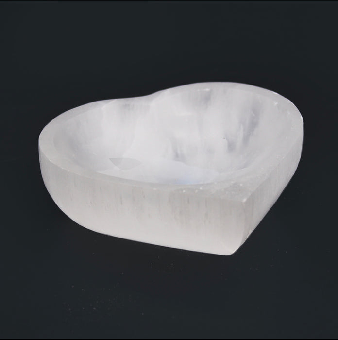 Selenite Heart Bowl - Multiple sizes