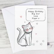 Personalised Cat Speech Bubble Card
