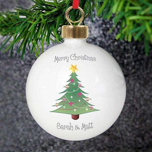 Personalised Christmas Tree Bauble - Myhappymoments.co.uk