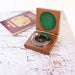 Personalised Engraved Brass Gold Compass With Timber Box