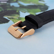 Elie Beaumont Personalised Ladies Leather Watch in Black